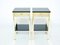 French Brass and Black Lacquer 2-Tier Nightstands 1960s, Set of 2 11
