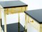 French Brass and Black Lacquer 2-Tier Nightstands 1960s, Set of 2 6