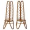 Italian Bamboo Highbacked Easy Chairs, 1950s, Set of 2 1