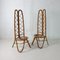 Italian Bamboo Highbacked Easy Chairs, 1950s, Set of 2 4