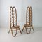 Italian Bamboo Highbacked Easy Chairs, 1950s, Set of 2, Image 4