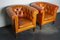 Vintage Dutch Chesterfield Cognac Leather Club Chairs, Set of 2 7