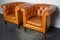 Club chair Chesterfield vintage in pelle color cognac, Paesi Bassi, set di 2, Immagine 2