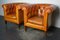 Club chair Chesterfield vintage in pelle color cognac, Paesi Bassi, set di 2, Immagine 8