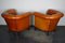 Vintage Dutch Chesterfield Cognac Leather Club Chairs, Set of 2 15
