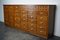 Dutch Industrial Oak Apothecary Cabinet or Bank of Drawers, 1940s 11