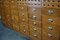 Dutch Industrial Oak Apothecary Cabinet or Bank of Drawers, 1940s 16