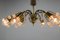 Lámpara de araña de 6 luces de Emil Stejnar para Rupert Nikoll, Austria, años 50, Imagen 3