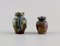 Belgische Miniatur Vasen aus glasierter Keramik, Mitte 20. Jh., 6er Set 2