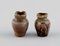 Belgische Miniatur Vasen aus glasierter Keramik, Mitte 20. Jh., 6er Set 4