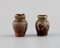 Belgische Miniatur Vasen aus glasierter Keramik, Mitte 20. Jh., 6er Set 3