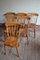 Antique Dining Table & Windsor Chairs, Set of 7, Image 9