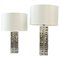 Square Stainless Steel Table Lamps by Laurel Company, Set of 2 1
