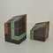 Sculptural Studio Pottery Boxes in Sage Green and Black, Set of 2 4
