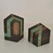 Sculptural Studio Pottery Boxes in Sage Green and Black, Set of 2 3