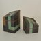 Sculptural Studio Pottery Boxes in Sage Green and Black, Set of 2, Image 5