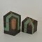 Sculptural Studio Pottery Boxes in Sage Green and Black, Set of 2, Image 2