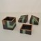 Sculptural Studio Pottery Boxes in Sage Green and Black, Set of 2, Image 7