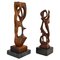 Hand Carved Biomorphic Wooden Sculptures, Set of 2, Image 1