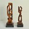 Hand Carved Biomorphic Wooden Sculptures, Set of 2, Image 2