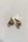 14 Ct. Gold Earclips with a Pearl and Bark Finish from Bernhardt Hertz, Image 6