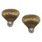 14 Ct. Gold Earclips with a Pearl and Bark Finish from Bernhardt Hertz 1