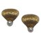 14 Ct. Gold Earclips with a Pearl and Bark Finish from Bernhardt Hertz, Image 1
