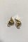 14 Ct. Gold Earclips with a Pearl and Bark Finish from Bernhardt Hertz 5