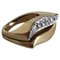 18 Karat Partly Rhodinated Gold Ring with Ten Diamonds by Georg Jensen, Image 1