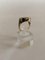 18 Karat Partly Rhodinated Gold Ring with Ten Diamonds by Georg Jensen 3