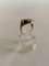 18 Karat Partly Rhodinated Gold Ring with Ten Diamonds by Georg Jensen, Image 3