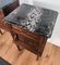Vintage Italian Carved Walnut Black Marble Top Nightstands Bed Tables, Set of 2 8