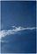 Triptychon von Serene Cloudy Sky, 2021, handgefertigte Cyanotypie Druck auf Papier 5