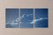 Triptychon von Serene Cloudy Sky, 2021, handgefertigte Cyanotypie Druck auf Papier 2