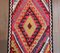Alfombra de pasillo Kilim Oushak turca vintage de tejido plano hecha a mano, Imagen 5