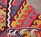Alfombra de pasillo Kilim Oushak turca vintage de tejido plano hecha a mano, Imagen 7