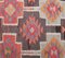 Alfombra de pasillo Kilim Oushak turca vintage de tejido plano hecha a mano, Imagen 8