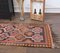 Vintage Turkish Flat Weave Handmade Wool Oushak Kilim Runner Rug 3