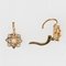 Französische Ohrringe aus 18 Karat Gold mit Hebelverschluss aus natürlichen Perlen, 20. Jh 3