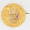 Belle Epoque Französische Rubin Diamant Florale Brosche aus 18 Karat Gelbgold 9