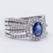 18k White Gold Ring with Sapphire and Diamonds 3