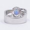 18k White Gold Ring with Sapphire and Diamonds 5