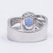 18k White Gold Ring with Sapphire and Diamonds, Image 5