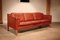 2213 3-Sitzer Sofa aus cognacfarbenem Leder von Børge Mogensen für Fredericia 1