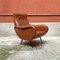 Mid-Century Italian Leather and Metal Armchairs with Button Stitching, 1950s, Set of 2 8
