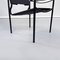 Mid-Century Italian Black Leather Spaghetti Armchairs by Belotti for Alias, 1980s, Set of 3 15