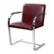 Mid-Century American Brown Leather Brno 255 Chair by Mies Van Der Rohe for Knoll, 1970s 1