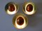 Mid-Century Modern Scandinavian Copper Sconces, 1960s, Set of 3 11