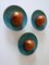 Mid-Century Modern Scandinavian Copper Sconces, 1960s, Set of 3 4