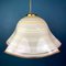 Mid-Century Beige Swirl Murano Glass Pendant Lamp by Fazzoletto De Majo, Italy, 1970s 7